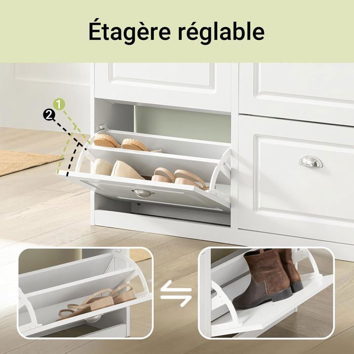 Meuble Chaussure, Meuble D'entrée, Meuble De Rangement à Chaussures Armoire, Fsr94-b - Meuble à chaussures Meuble Chaussure, Meuble D'entrée, Meuble De Rangement à Chaussures Armoire, Fsr94-b - Meuble à chaussures