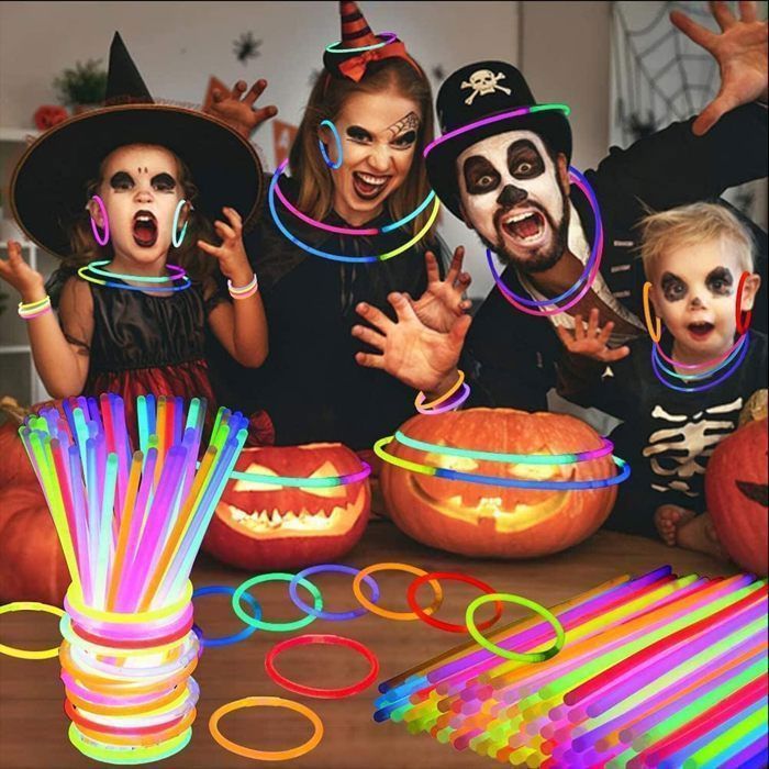 552 Pièces Bâtonnets Lumineux Pour Enfants - Kit Complet Bracelets Fluorescents Avec Connecteurs Pour Créer Lunettes, Colliers Et Accessoires De Fête