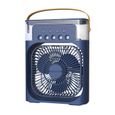 ®RisingFF Climatiseur portable avec lumière LED 7 couleurs, minuterie 1/2/3 heures, 3 vitesses de ventilation,bleu