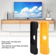 2pcs Housse de Protection Antidérapante Convient TV 4K 4e 5e Génération Télécommande en Silicone (Noir + orange)-0