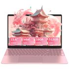 Auusda PC Portable 15,6''- stockage 16+512 Go - Processeurs Intel Celeron N95 - Ordinateur Portable Windows 11- FHD - 4 cœurs,Rose
