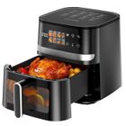 GEARELEC Friteuse à air sans huile, Air Fryer 7L, 8 programmes, jusqu'à 85% de matières grasses en moins, fenêtre de cuisson, écran tactile