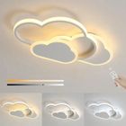 DELIPOP Plafonnier LED moderne 50W Blanc Lampe de plafond nuage dimmable avec télécommande pour Salon/Chambre/d'enfant - Dia 42cm