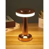 Lampe De Table De Salon Sans Fil, Lampe De Bureau LED Sans Fil Rechargeable USB Portable 3 Couleurs, Lampes De Chevet Sans Fil[776]