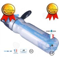 CONFO® 500ml Bouteille d'eau gourde isotherme sport plastique réutilisable Double Paroi Gourde chaud-froid vaporisateur longue durée