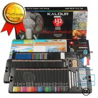 CONFO® 142 pièces de crayons de peinture d'art, peinture professionnelle, crayons de couleur, outils de croquis, coffret en papier