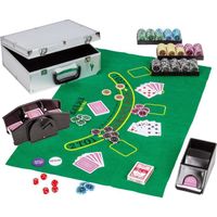 Kit de Poker Ultimate Complet - MAXSTORE - 300 jetons - Argenté - Gris - Jeu d’ambiance
