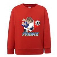 Sweat enfant Footballeur - Rouge - Pour Garçon - 35% coton - 65% polyester