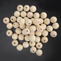 TMISHION 100 pièces 25MM perles en bois décoration ronde perles en bois pour la fabrication de bijoux/bricolage-HUA
