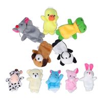 Set De 5 Marionnettes à Doigts Animaux En Coton – Abeille, Papillon, Coccinelle, Chenille, Tournesol – Dès 3 Ans
