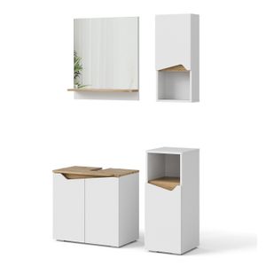Meuble salle de bain Kate Blanc 35x152cm Vicco