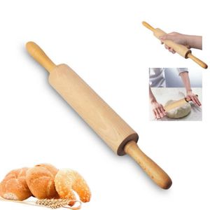 Fdit en silicone antiadh/ésif Rouleau /à p/âtisserie Rouleaux /à p/âte pour la cuisson et rouleau /à p/âte avec manche en bois pour maison de cuisine enfant g/âteau 22,9/ cm