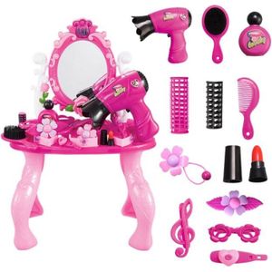 TÊTE À COIFFER 1 ensemble jouet cosmétique rose jouer maison belle beauté maquillage cadeau coiffeuse pour filles enfants   TETE A COIFFER