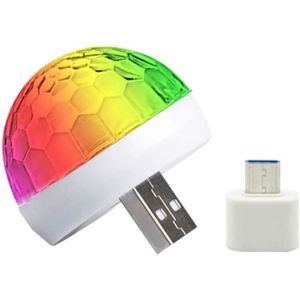 Mini boule disco RVB USB / Lightning avec capteur acoustique