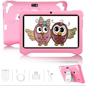 YUNTAB Tablette Q91 7 Pouces Tablette Tactile Enfant 1024X600 HD Resolution 16 Go Android 8.1 A50 Bluetooth Google Play Store GMS Certification Pink 