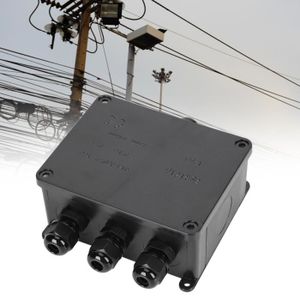 Boîte de Jonction Étanche IP68 Connecteur de Câble Électrique à 3 Voies  Boîtier de Raccordement de Plein Air Anti-cendres Anti-UV pour Ø 4 à 14mm 2