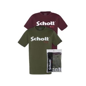 T-SHIRT Pack de 2 tee-shirt Schott ras du cou