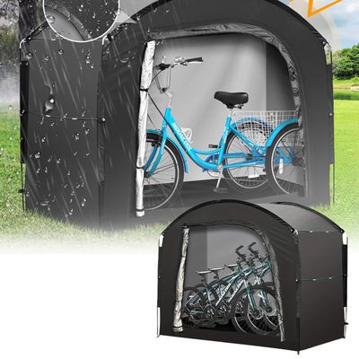 Tente Garage à Vélo TAZZOR – 195x80x163 Cm, Tissu Oxford Imperméable, Résistant Aux Intempéries – Pour Extérieur, Camping, Jardin