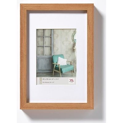 Cadre Photo Décoratif Tulup 20x30 Cm - Motif Skieurs Sur MDF - Blanc, Style Moderne - Neuf