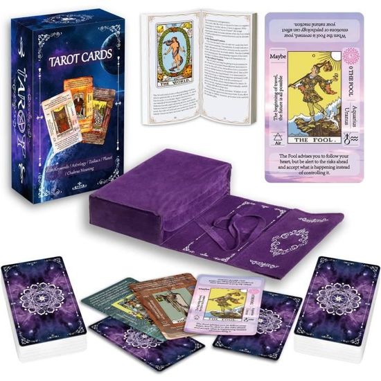 Jeu De Cartes De Tarot Oracle – 52 Cartes – Divination, Méditation, Croissance Personnelle – Pour Adultes, Femmes, Maison, Voyage, Fête