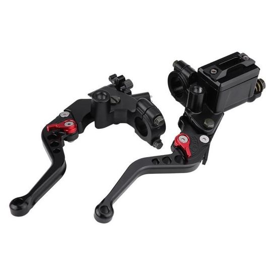 Leviers Réservoir Universels 7/8 (22mm) Noir Pour Moto | Maître-cylindre Frein Et Embrayage