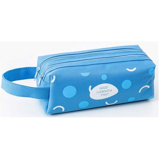 Trousse Scolaire Garcon Fille Ado, Étui à Crayons Trousse à Crayons Grande Capacité Avec 2 Compartiments, Sac à Crayons école Papeterie Organisateur Pour Stylos Trousse à Maquillage Femme Homme