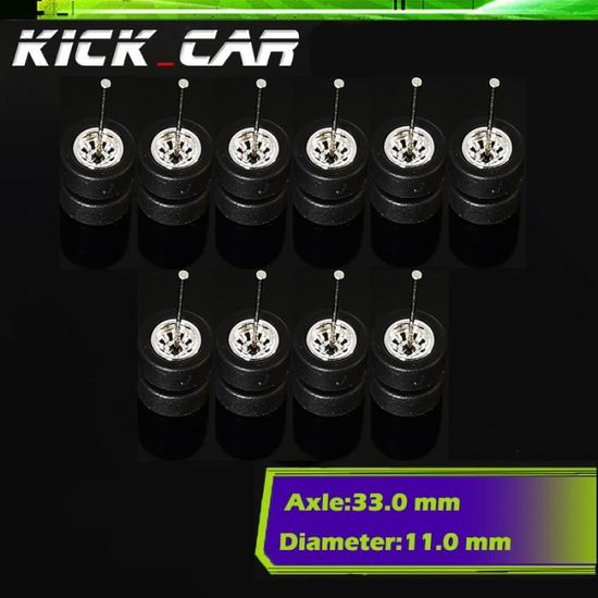 TuToy 4Pcs Roues Alliage En Caoutchouc Pneu Essieu Disque De Frein