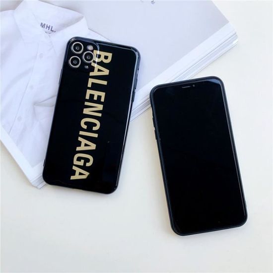 Coque iPhone 11 PRO Balenciaga Noir Dorure Ultra Slim AntiChoc