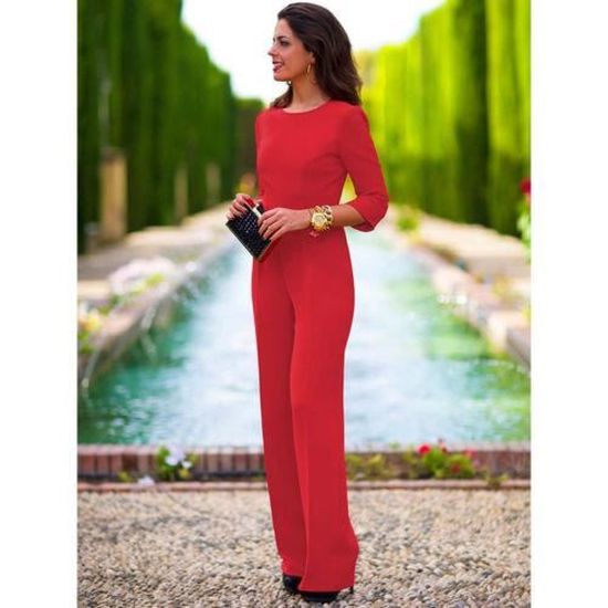 combinaison rouge soiree