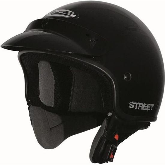 Folconauto Casque de Scooter Moto Bleu XL Casque de Moto Crash Jet Open Face