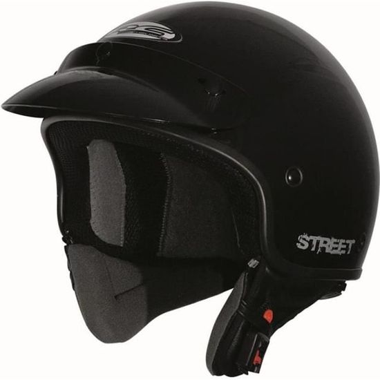 Casque jet RC Street Uni Noir 62 taille XL