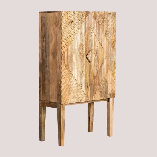 SKLUM Armoire en Bois Diko Bois Naturel Bois Naturel Cdiscount Maison