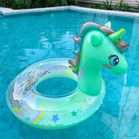 Bouée Licorne Bébé 1-6 Ans - Siège De Piscine Gonflable Avec Auvent - Sécurité Et Amusement