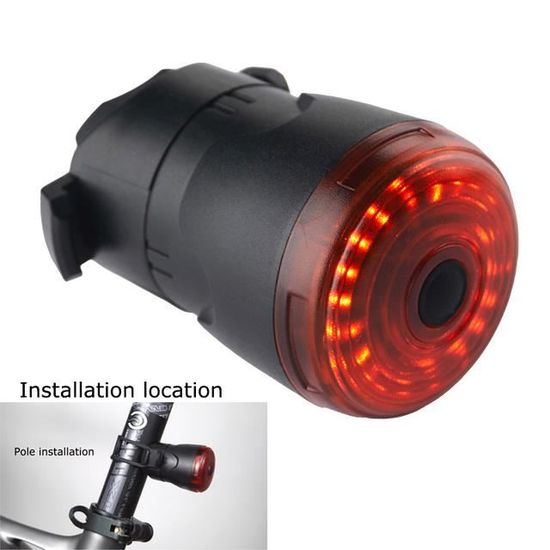 Feu Arrière LED étanche Pour Casque Moto/vélo - Sécurité Nocturne, Modes Fixe/clignotant - 11