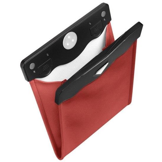 Poubelle De Voiture Suspendue En Cuir - 13x22,3x6,5 Cm - Beige, Marron, Noir - Couvercle Rabattable, Sac Inclus