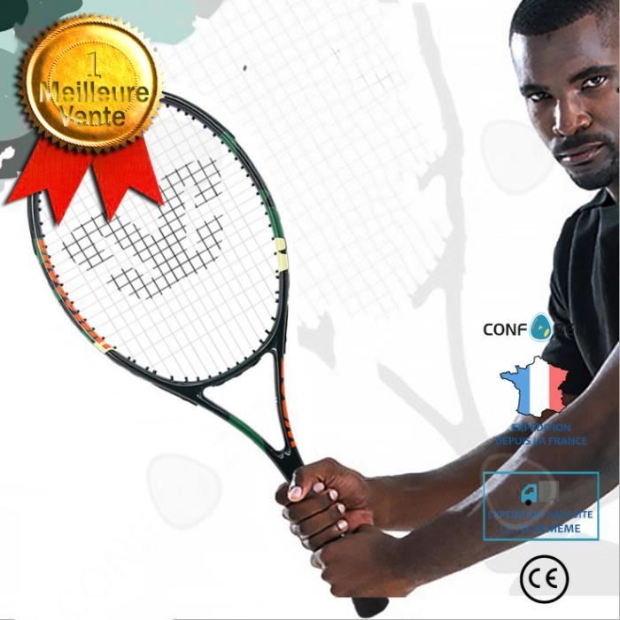 CONFO® Raquette de tennis simple double combinaison de débutant en alliage d'aluminium