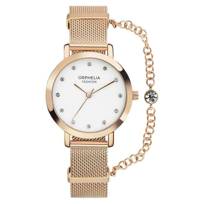 Orphelia Fashion - Montre Femme - Quartz Analogique - Bracelet Acier inoxydable Ip-rosé - OF714802