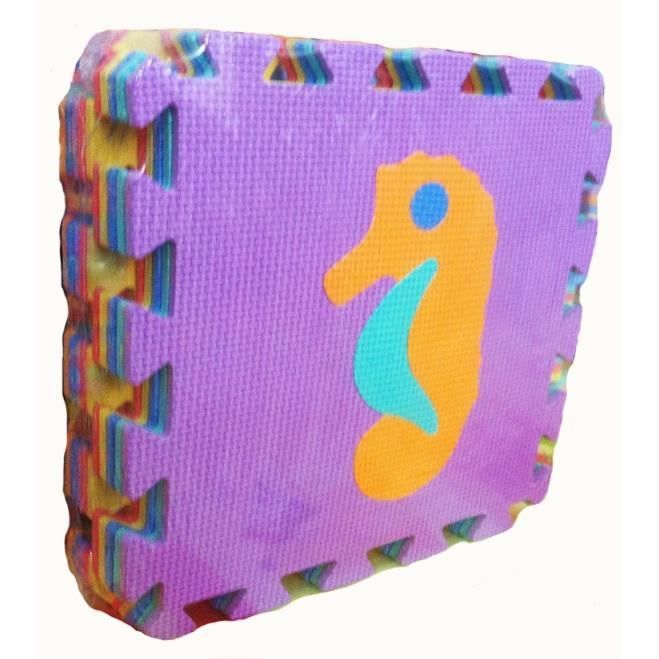 Tapis d'éveil,10 pièces-ensemble coloré EVA mousse bébé tapis de jeu plancher Puzzles avec chiffres - Type Animals-30x30x1 CM