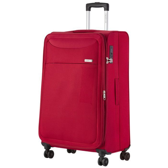 CarryOn Air Valise souple 77 cm - Trolley avec serrure TSA et doublure intérieure - Tirette antivol - Rouge