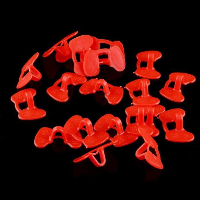 20 pièces sans boulon de broche lunettes de poulet lunettes anti-picage équipement d'élevage de poulets -QUT