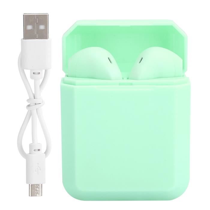 HURRISE Casque Bluetooth Oreillette Bluetooth écouteur TWS étanche à la transpiration réduction du bruit stéréophonique(vert )