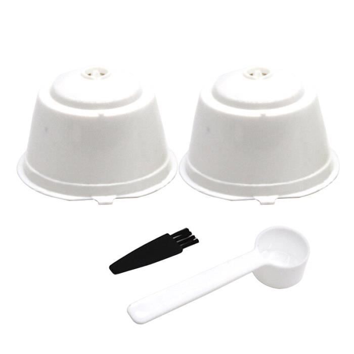Café Filtres,Ensemble de filtres à capsules de café réutilisables, Mini filtre à café rechargeable en plastique avec - Type White