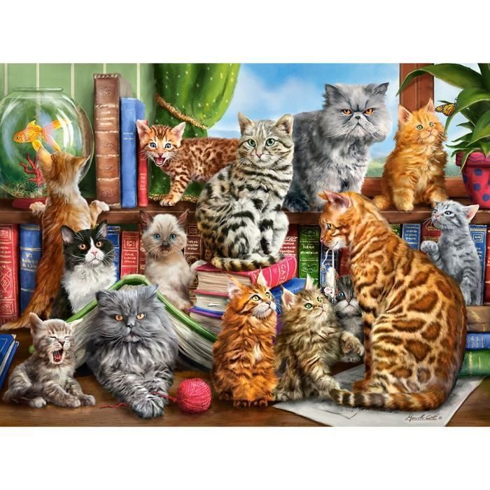Castorland House of Cats, Jigsaw puzzle, Animaux, Enfants et adultes, Chat, Garçon-Fille, 9 année(s)