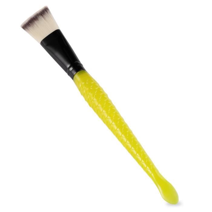 Pinceau pour masque facial Poignée de poisson Outils cosmétiques Pinceau de fond de teint Pinceaux de maquillage, jaune
