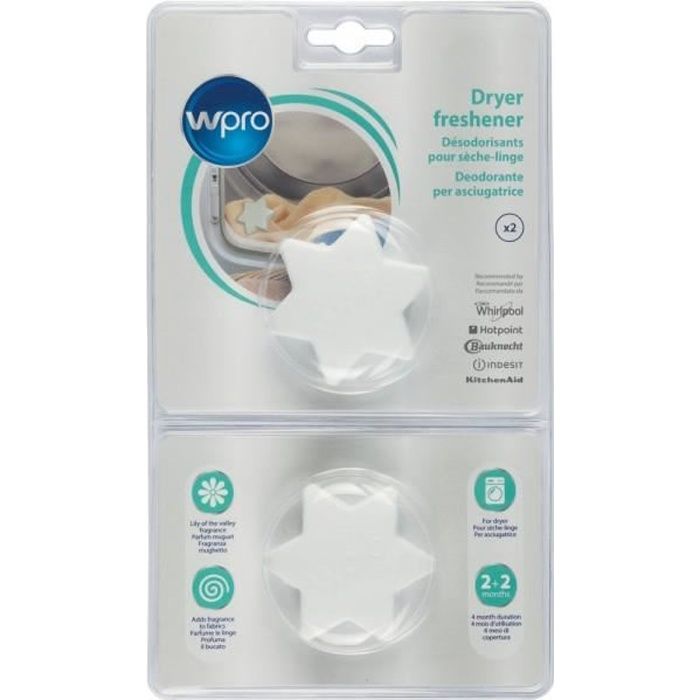 DDS101 - Étoiles parfumées pour sèche-linge - Senteur Muguet WPRO 484000008542