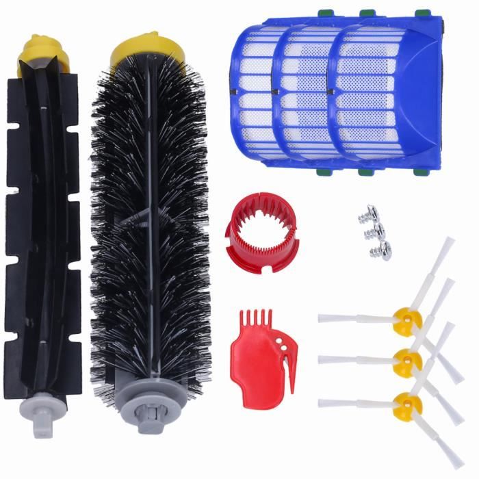 Kit de brosses et filtres pour le Robot Aspirateur pour iRobot Roomba