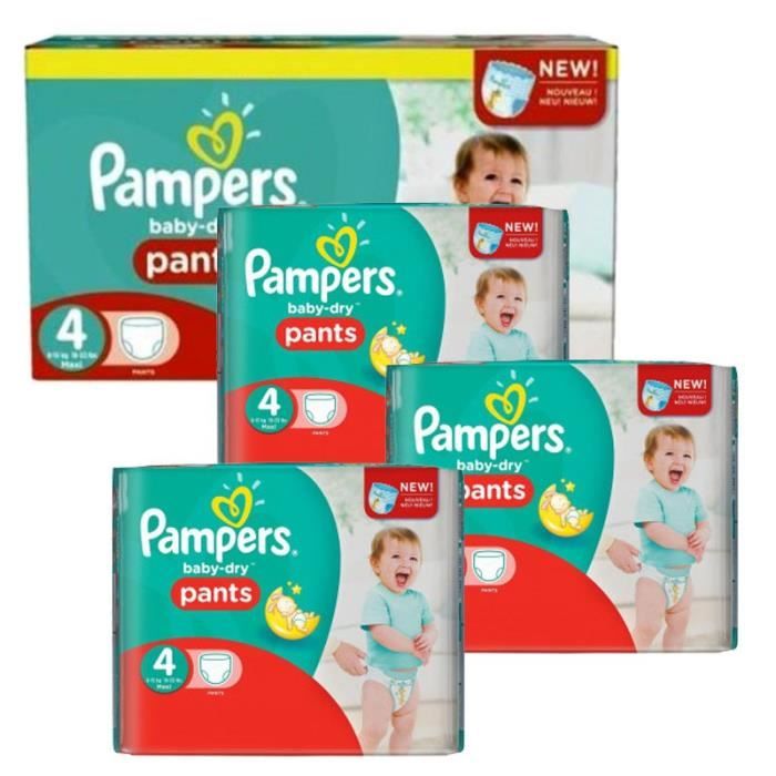 558 x couches bébé Pampers - Taille 4 baby dry pants