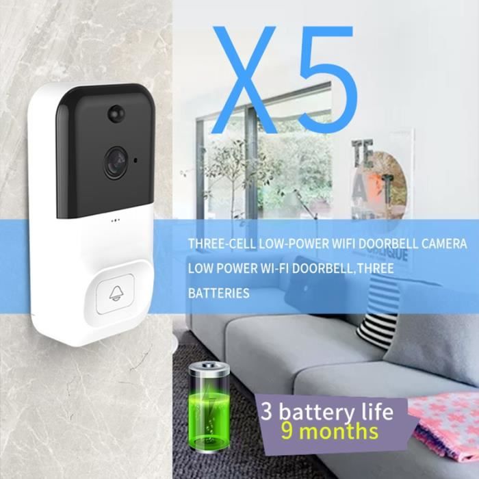 X5 Wireless WiFi DoorBell Smart Video Phone Interphone Visuel 2 Way Talk Door Bell