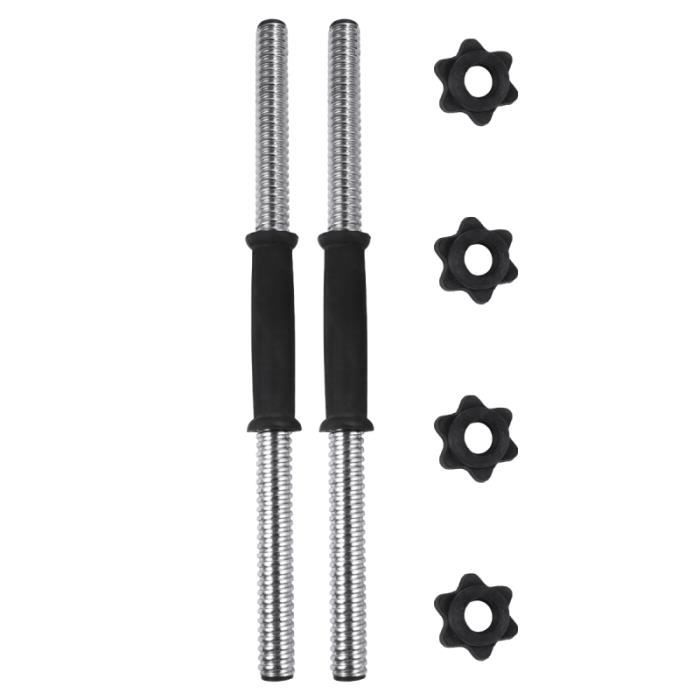 1 paire de barres d'haltères avec équipement de levage de poids en acier durable à écrou universel BARRE - HALTERE - POIDS