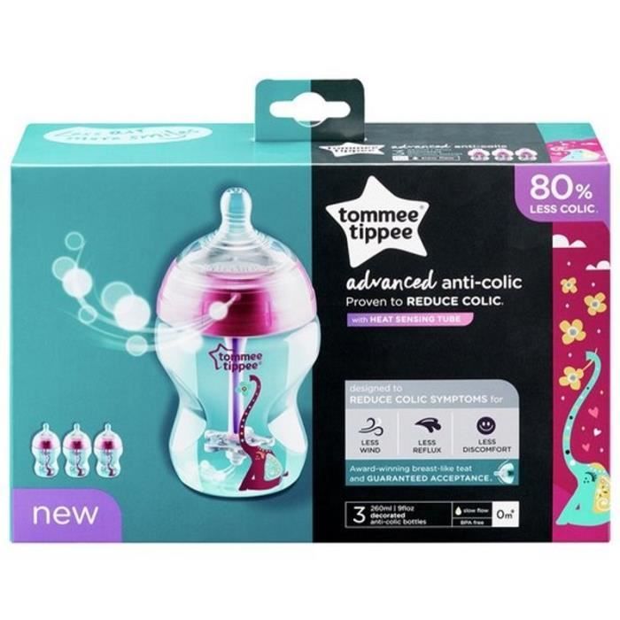 Tommee Tippee avancée 3 anticoliques pourpre 260ml SPRAY